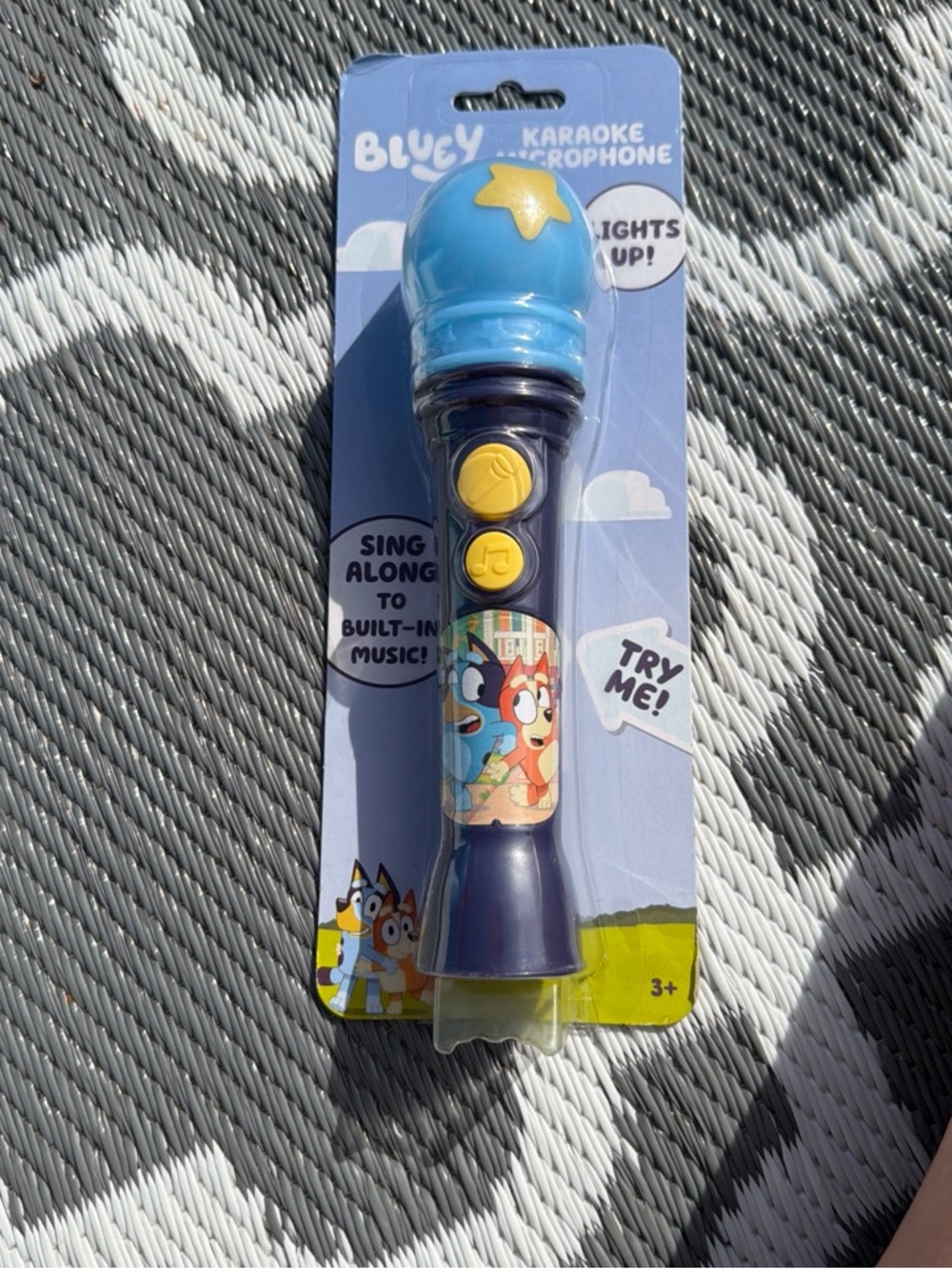 Bluey Kids Karaoke Microphone - Navy Blue with Light Blue